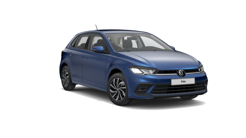 Vista delantera de Volkswagen Polo Azul